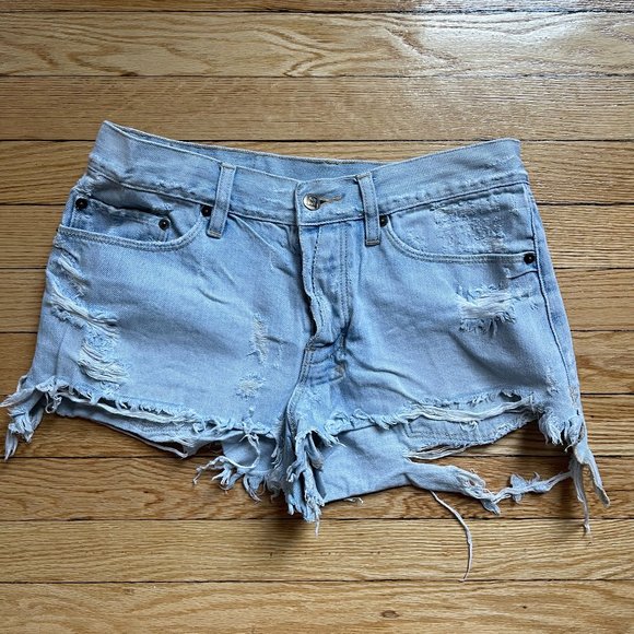 Ksubi Light Denim Shorts - Picture 1 of 2